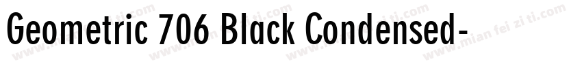 Geometric 706 Black Condensed字体转换